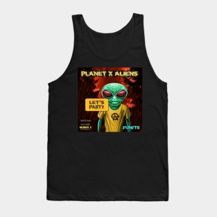 Retro 80's Alien Sci Fi Comic Book Style Tank Top